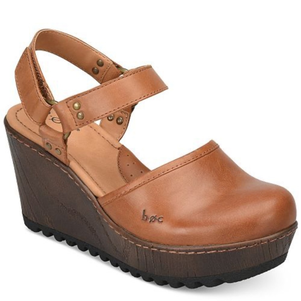 B.o.c | Rina Wooden Platform
 | size 8 | Congo Brown